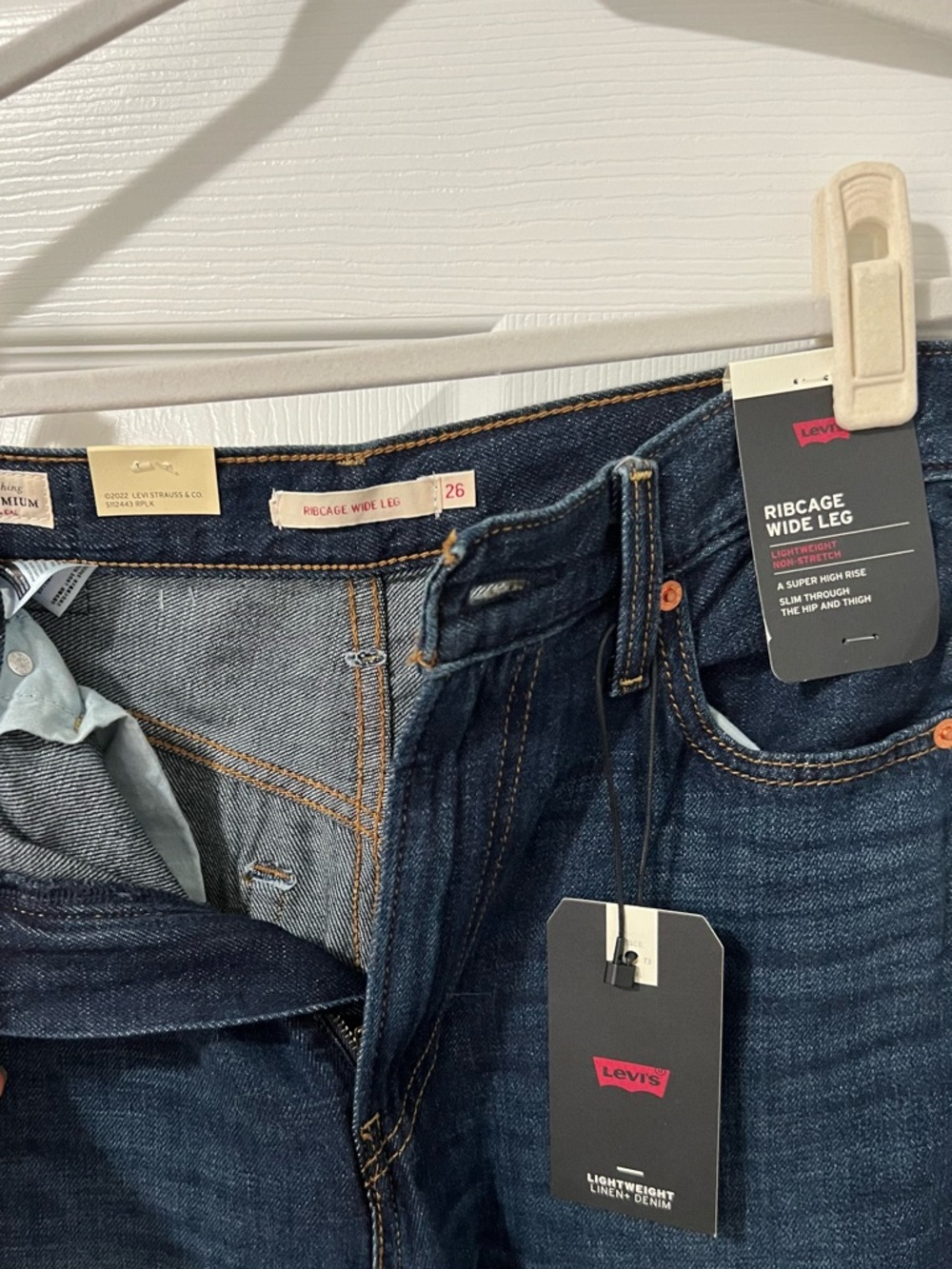 LEVI’S RIBCAGE WIDE-LEG LINEN+ DENIM WOMEN'S JEANS - Picture 3 of 5